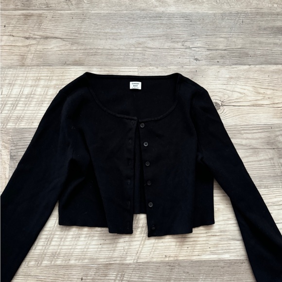 Aritzia Sunday Best Black Button-Up Cardigan - Picture 1 of 5